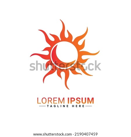 Sun logo vector illustration design 