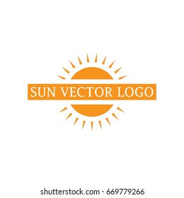 Sun logo vector illustration eps10