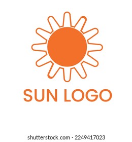 sun logo. Sun Vector illustration Icon Logo Template design