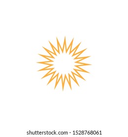 Sun logo vector illustration template