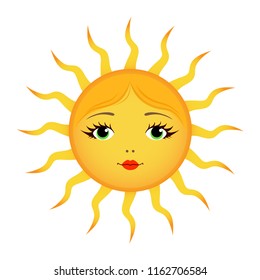 sun logo vector isolated, weather forecast icon, sun vector seasons sunny weather, sunny weather icon illustration