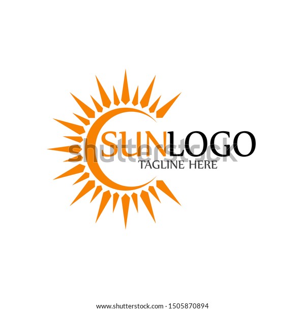 Sun Logo Vector Shine Bright Template Stock Vector (Royalty Free ...