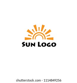 sun logo vector template