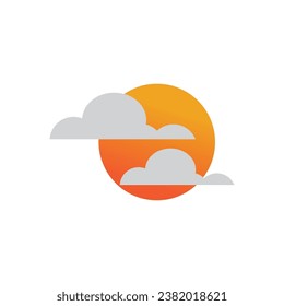 Sun logo vector template and symbol design