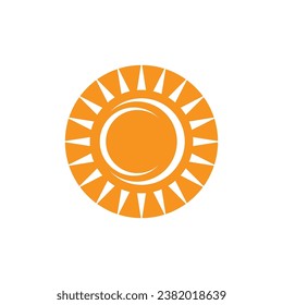 Sun logo vector template and symbol design
