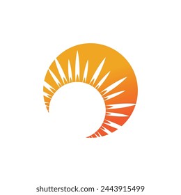 Sun logo vector template symbol design