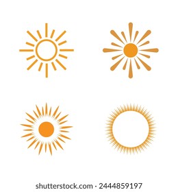 Sun logo vector template symbol design