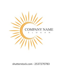 Sun Logo, Vektorvorlage, Symboldesign