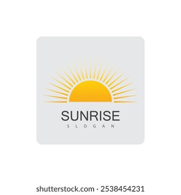 Design de símbolo de modelo de vetor de logotipo da Sun