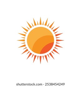 Design de símbolo de modelo de vetor de logotipo da Sun