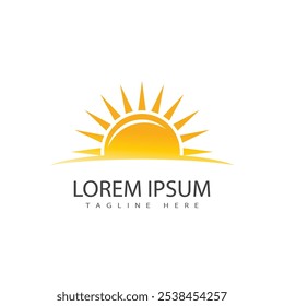 Sun logo vector template symbol design