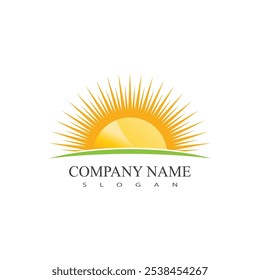 Diseño de símbolo de Plantilla de Vector de logotipo de sol