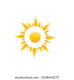 Design de símbolo de modelo de vetor de logotipo da Sun