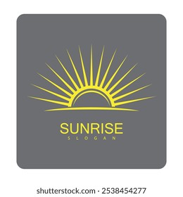 Sun logo vector template symbol design