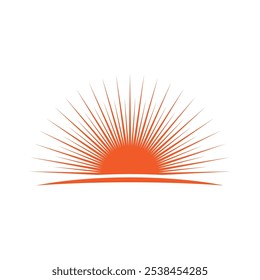 Sun logo vector template symbol design