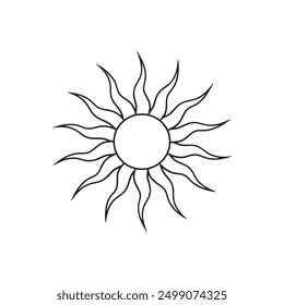 Sun Logo vector and white background