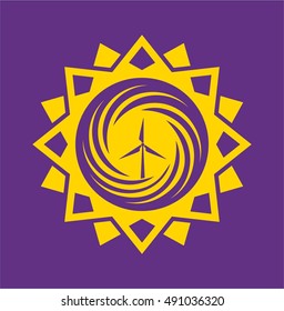 Sun, Logo, wind, energy