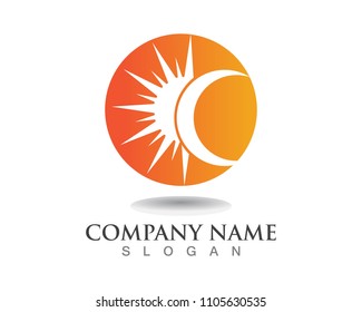 Sun logos symbols template
