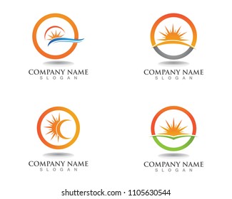 Sun logos symbols template