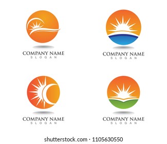 Sun logos symbols template