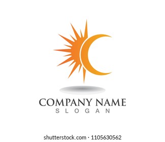 Sun logos symbols template