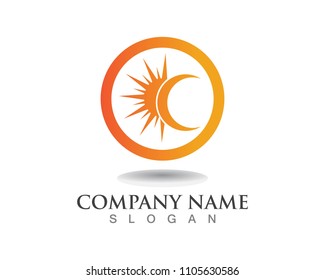 Sun logos symbols template