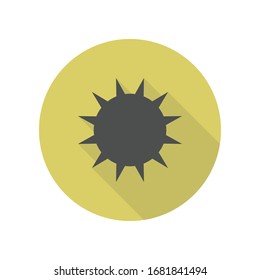 el icono de la sombra larga del sol. Glifo simple, vector plano de iconos WEB para ui y ux, sitio web o aplicación móvil