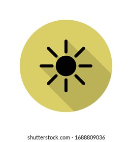 the sun long shadow icon. Simple glyph, flat vector of web icons for ui and ux, website or mobile application