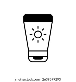 Sun Lotion Icon vector stock illustration