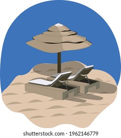 Sun lounger by the sea
