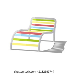 sun lounger icon for summer time. can be used as an object in summer