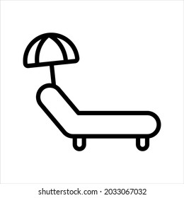 Gráfico vectorial de icono de Sun Lounger