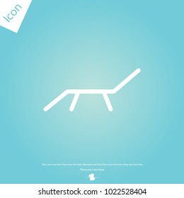 sun lounger line icon