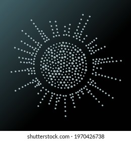 sun made up a lot of diamond on the black background