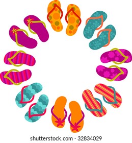 sun made from flip-flops