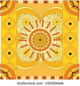 The Sun : Made from geometer and Indian style