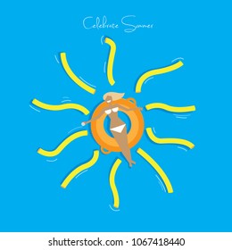 Sun Made With Inner Tube And Pool Floats