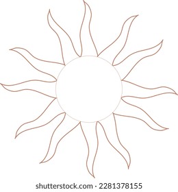 Sun, mandala, Flower element. Design icon
