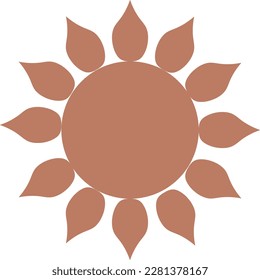 Sun, mandala, Flower element. Design icon