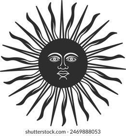 Sun of May of Argentina vector design