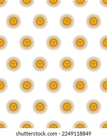 Sun of May seamless pattern