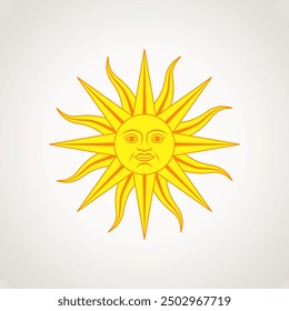 Sun of May - symbol from the flag of Uruguay.