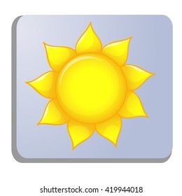 sun meteorology icon isolated