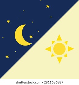 The Sun in Midday and The Moon Midnight