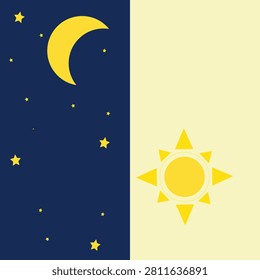 The Sun in Midday and The Moon Midnight