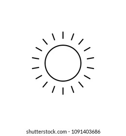 Sun. Minimal abstract design element for tattoo art and logo. Stock vector.