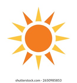 Sun Minimal Icon Vector Design.