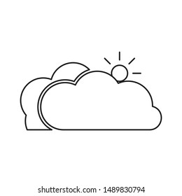 Sun minimal line icon vector