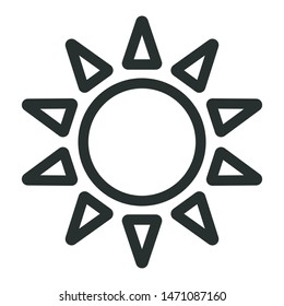sun - minimal line web icon. simple vector illustration. concept for infographic, website or app.