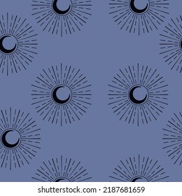 sun minimalist esoteric astrology witch seamless background